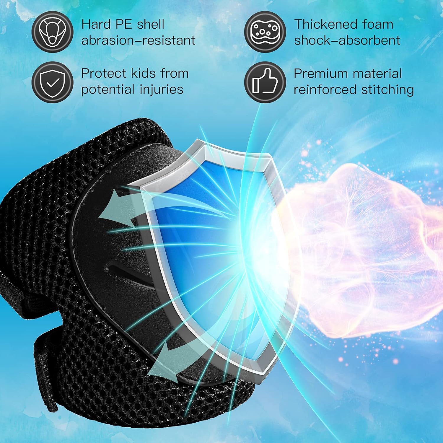 6PCS Kids Protective Gear Set  - огляд і ціна Mountain Biking Elbow Pads