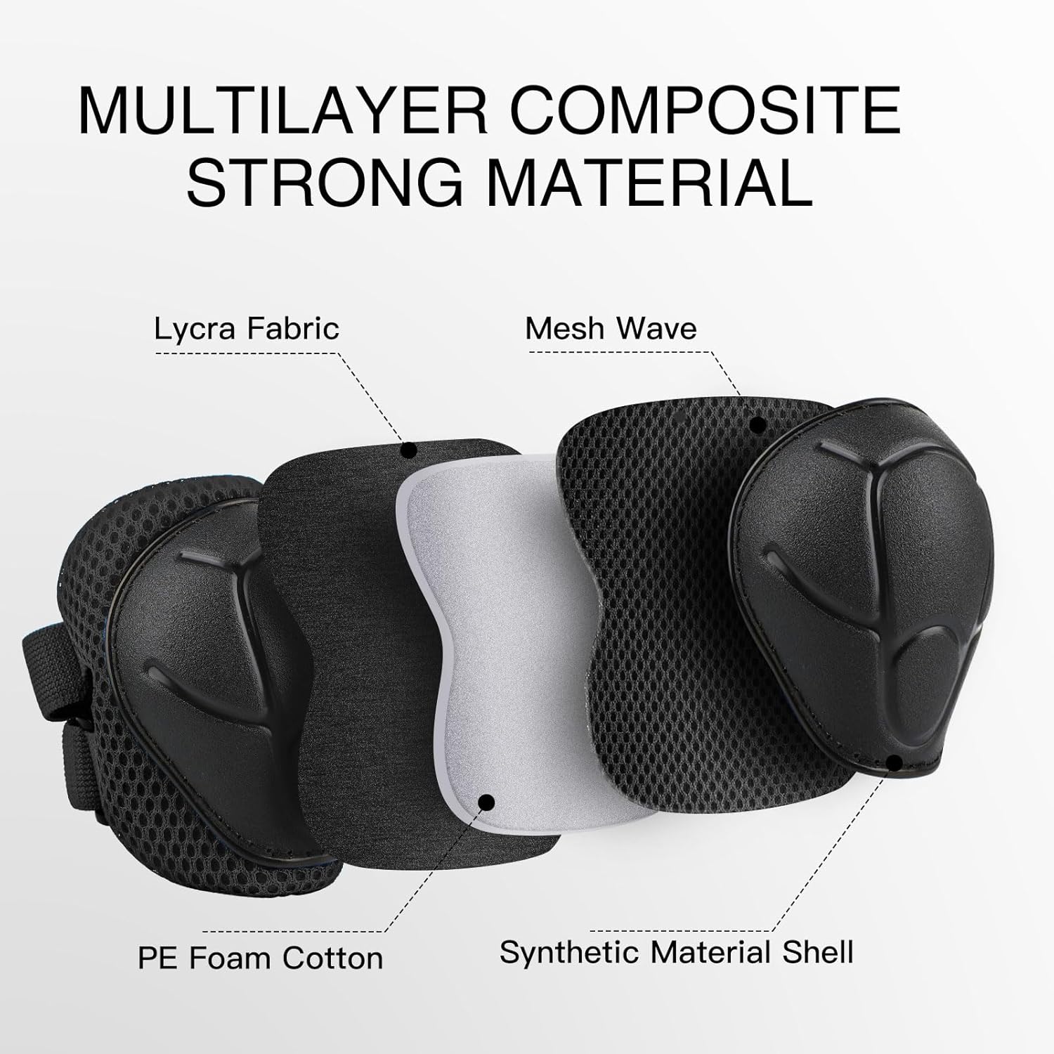 6PCS Kids Protective Gear Set  - огляд і ціна Mountain Biking Elbow Pads